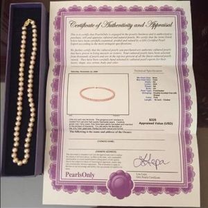 16” pink pearl choker